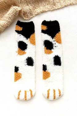 Cat Paw Plush Socks