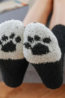 Cat Paw Plush Socks