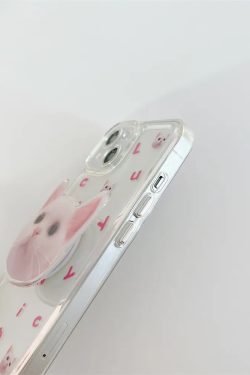 Cat Popsocket Clear Phone Case
