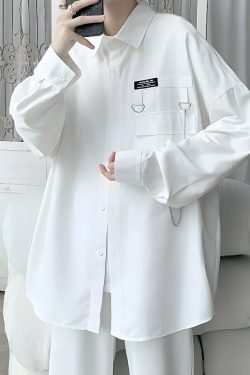 Chain Detailed Long Sleeve Shirt