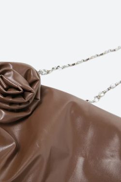 Chain Strap Faux Leather Mini Dress