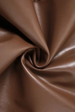 Chain Strap Faux Leather Mini Dress