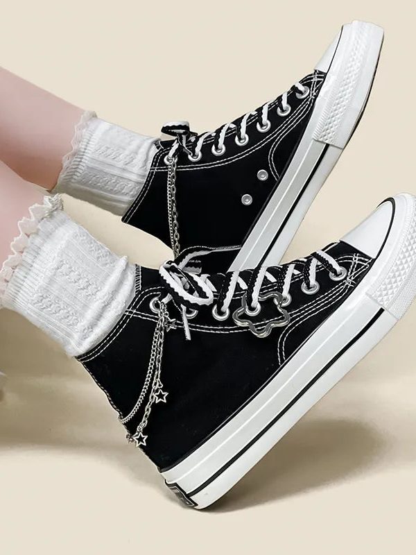 Chain with Stars Canvas Shoes