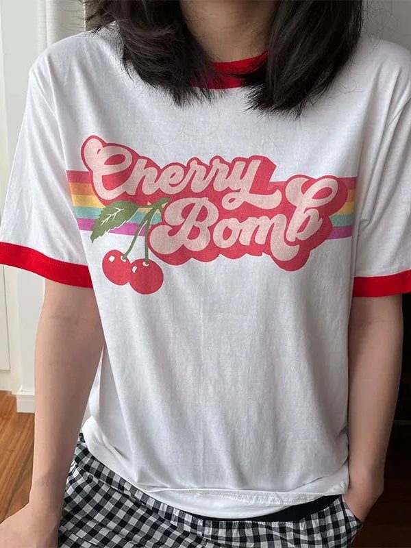 Cherry Bomb Ringer Tee