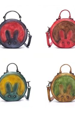 Chic Dark Grey Animal Patchwork Paitings Leather Messenger Bag