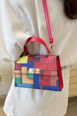 Chic Green Durable Faux Leather Messenger Bag