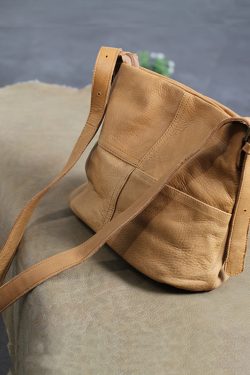 Chic Grey Patchwork Calf Leather Messenger Bag