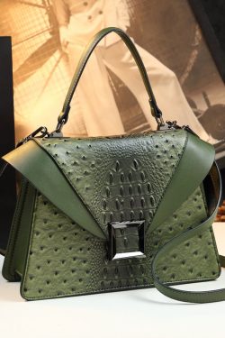 Chic Purple Embossed Patchwork Calf Leather Tote Handbag