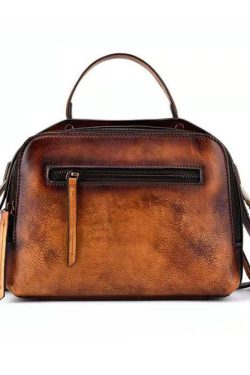 Chic Rainbow Tie Dye Paitings Calf Leather Satchel Handbag