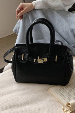 Chic White Solid Durable Faux Leather Tote Handbag