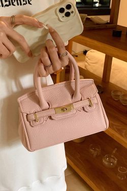 Chic White Solid Durable Faux Leather Tote Handbag