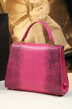 Chic Yellow Embossed Durable Calf Leather Tote Handbag