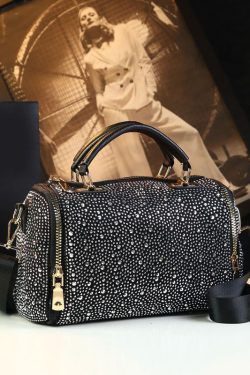 Chic Zircon Large Capacity Faux Leather Women Handbags