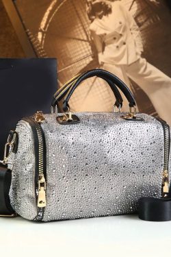 Chic Zircon Large Capacity Faux Leather Women Handbags