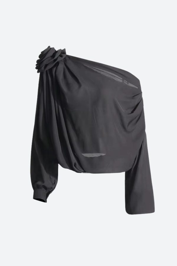 Chiffon One Shoulder Top