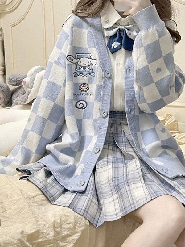 Cinnamoroll Buttoned Blue Cardigan