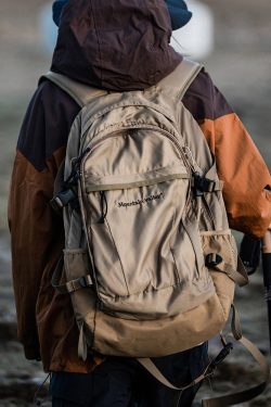 Classic Brown Large Capacity Solid Durable Backpack Bag