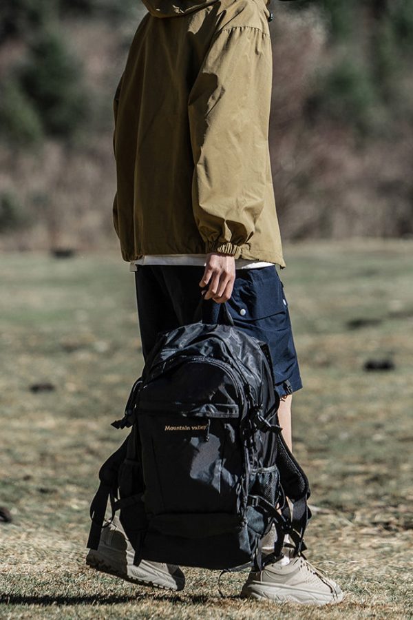 Classic Brown Large Capacity Solid Durable Backpack Bag