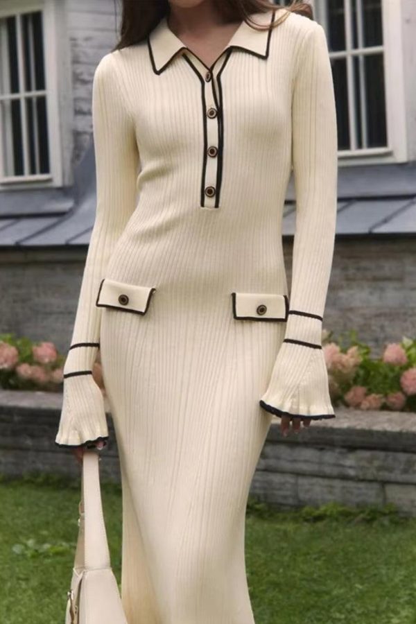 Classic Ribbed Midi Dress