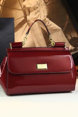 Classy Black Durable Calf Leather Tote Handbag