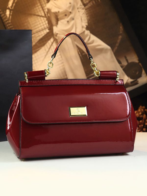 Classy Black Durable Calf Leather Tote Handbag