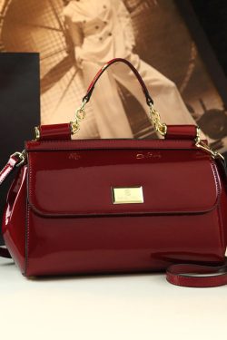 Classy Black Durable Calf Leather Tote Handbag