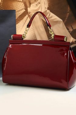 Classy Black Durable Calf Leather Tote Handbag