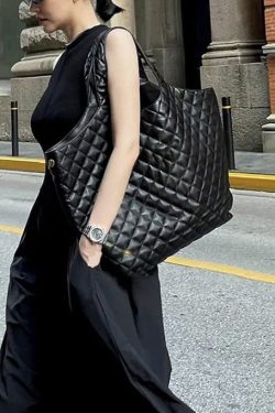 Classy Black Sheepskin Versatile Durable Satchel Handbag