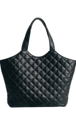 Classy Black Sheepskin Versatile Durable Satchel Handbag