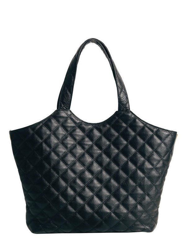 Classy Black Sheepskin Versatile Durable Satchel Handbag