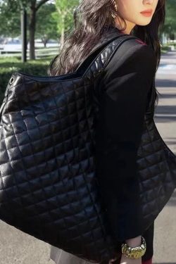 Classy Black Sheepskin Versatile Durable Satchel Handbag