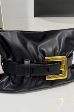 Classy Black Solid Durable Faux Leather Flap Bag