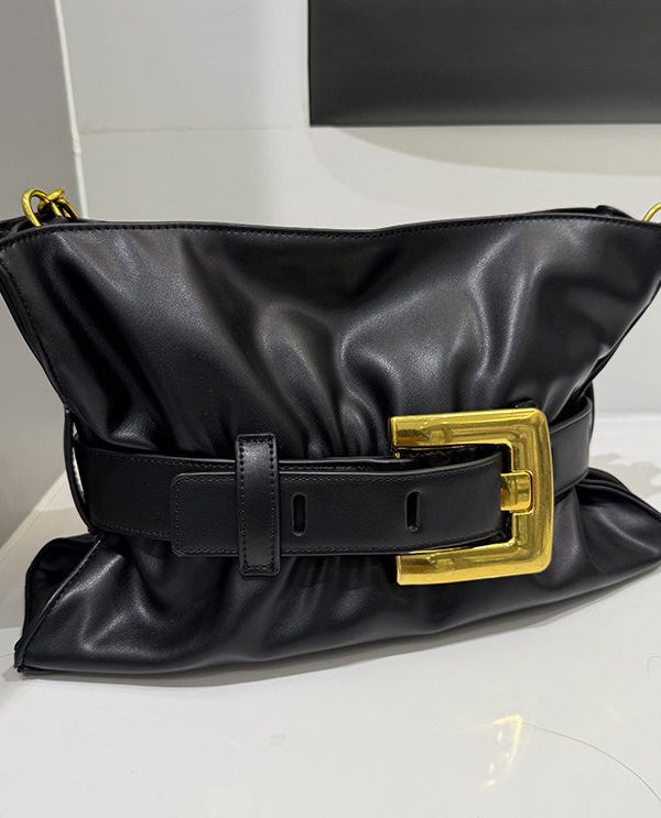 Classy Black Solid Durable Faux Leather Flap Bag