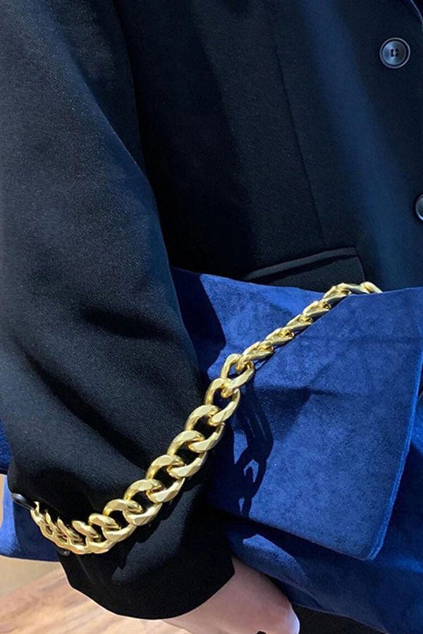 Classy Blue Versatile Suede Flap Bag