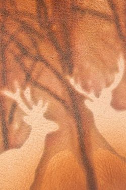 Classy Brown Yellow Print Paitings Leather Tote Handbag