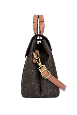 Classy Chocolate Large Capacity Calf Leather Tote Handbag