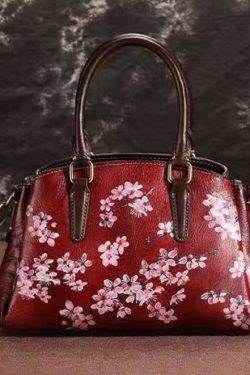 Classy Coffee Embossed Versatile Calf Leather Tote Handbag