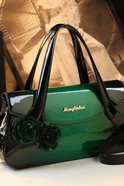 Classy Gradient Color Three-dimensional Flower Tote Handbag