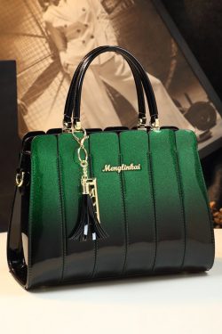 Classy Mulberry Gradient Durable Calf Leather Tote Handbag