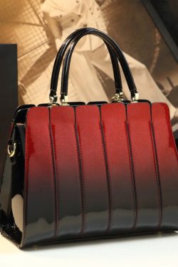 Classy Mulberry Gradient Durable Calf Leather Tote Handbag