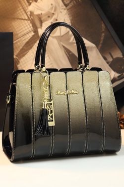 Classy Mulberry Gradient Durable Calf Leather Tote Handbag