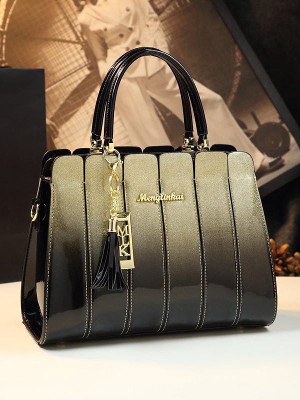 Classy Mulberry Gradient Durable Calf Leather Tote Handbag