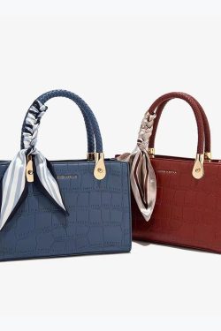 Classy Red Versatile Faux Leather Tote Handbag