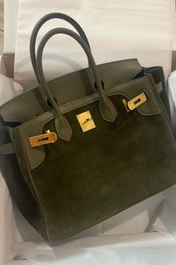 Classy Tea Green Solid Durable Large Capacity Fine Suede Tote Handbag