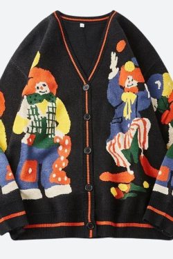 Clowns Knitted Cardigan