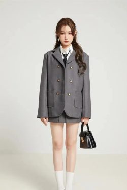 College Style Skirt, Blazer & Shirt Set