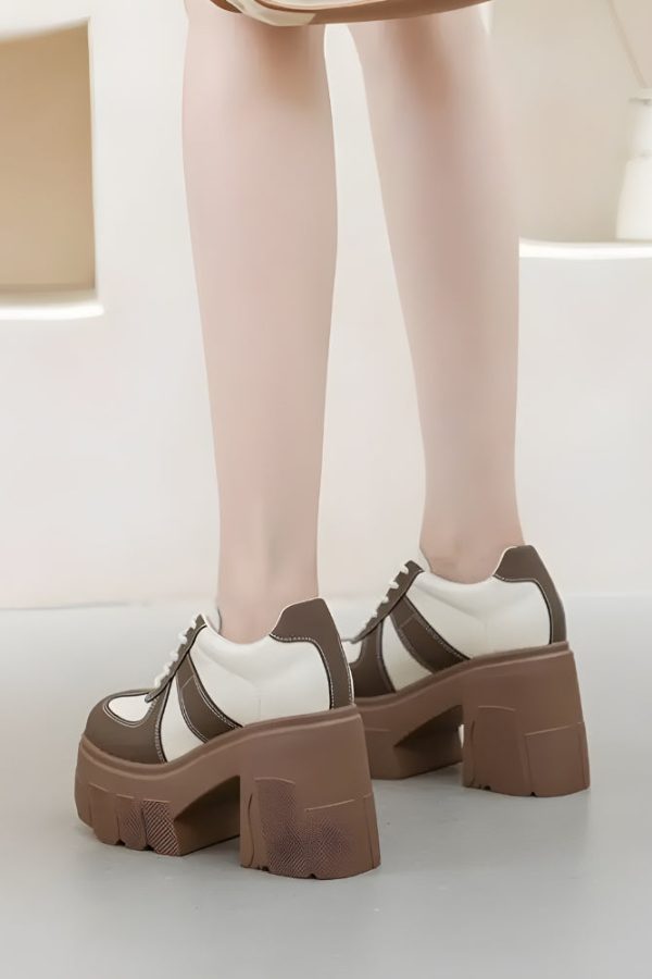 Color Block Platform Oxford Heels