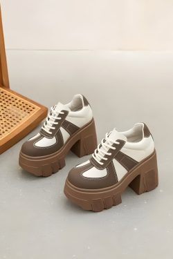 Color Block Platform Oxford Heels