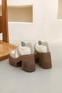 Color Block Platform Oxford Heels