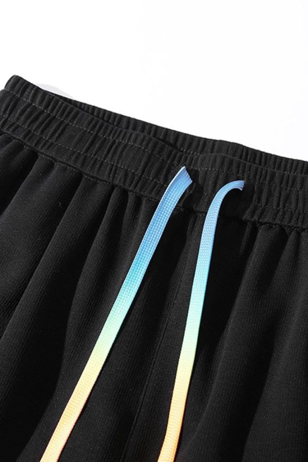 Colored Laces Striped Sweatshort